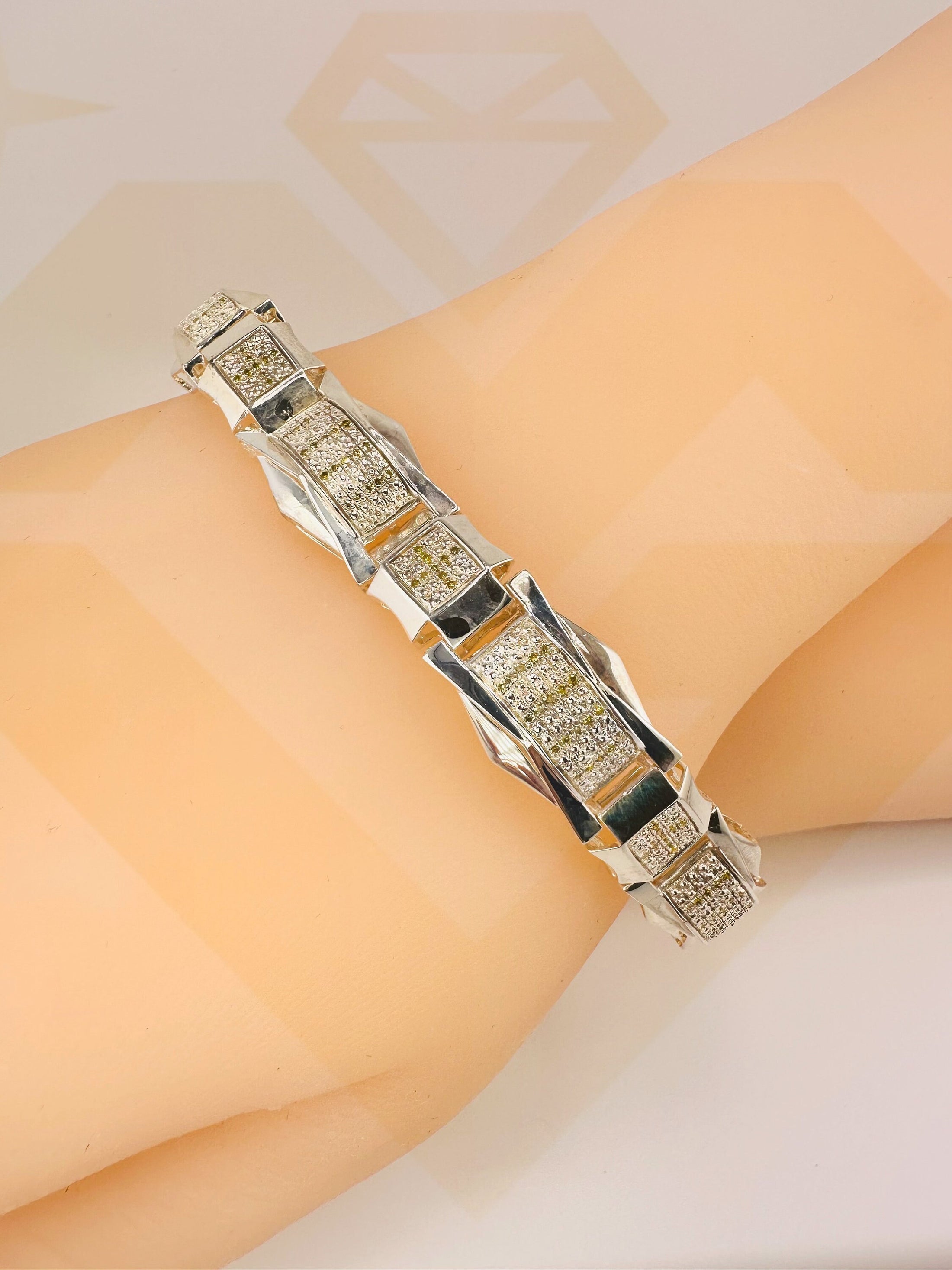 Real diamond custom bracelet for men, gift for him, last minute gift for him natural genuine real diamonds, best gift for men Free appraisal