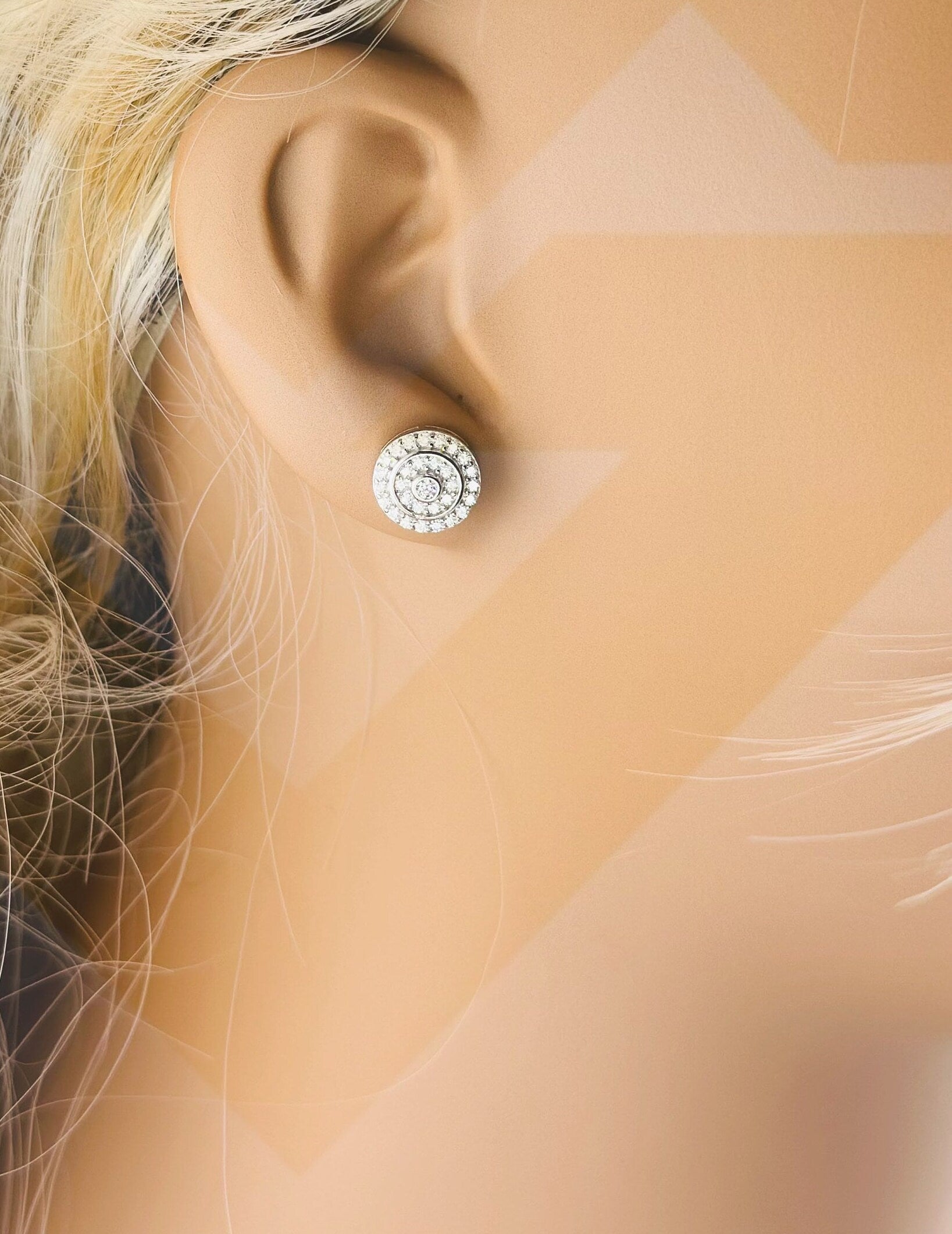 Diamond Earrings 14k Gold Vermeil |VVS Studs | VVS Gra Certified | Unisex | Christmas Gift | 100% passes Diamond Testers Best gift for Him