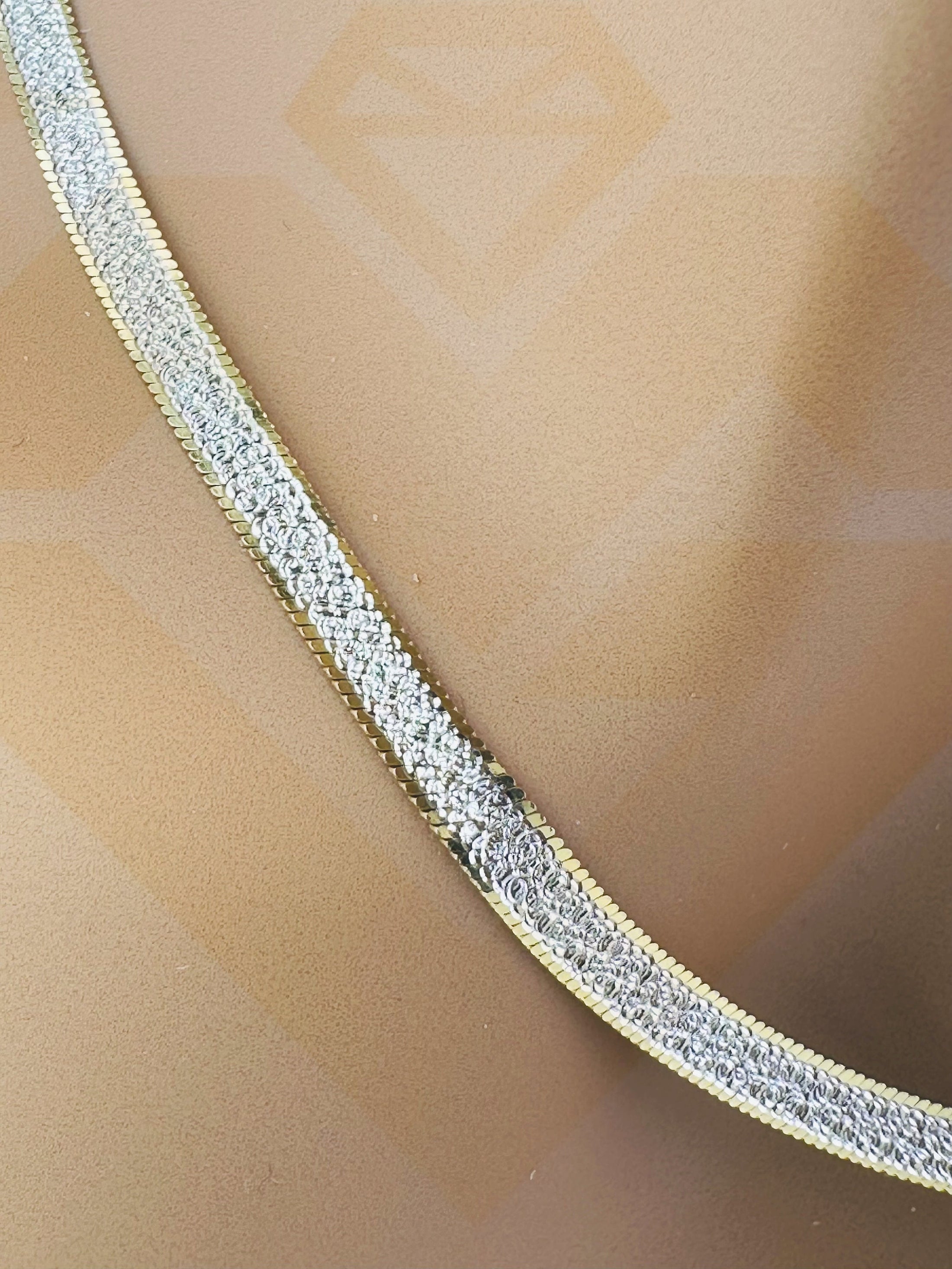 14k Sparkly Diamond cut disco herringbone custom hand made chain, diamond like shine on chain, Beautiful elegant gift for her, Unisex gifts