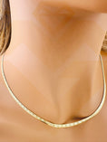 Load image into Gallery viewer, 14k Rare Unique custom made diamond cut herringbone elegant chain necklace for him/her, choker stylish chain, Trendy Hand carved Sparkle HOT
