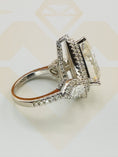 Load image into Gallery viewer, 14k Real gold vermeil 6ct VVS GRA certified bridal engagement pear teardrop engagement statement bridal promise ring 100% Pass Diamond tests
