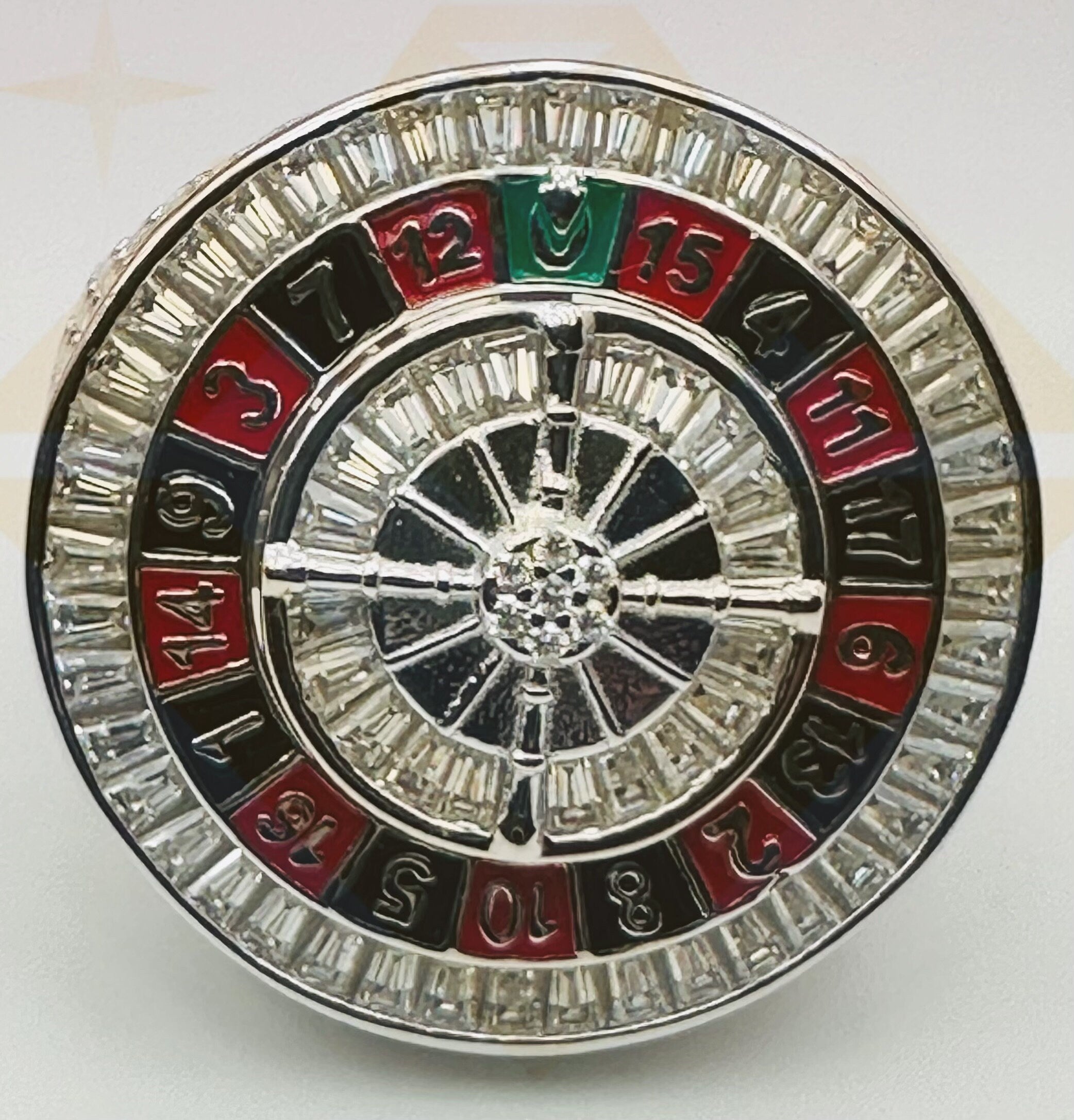 14k Roulette Ring 3D Design VVS Diamond, Casino Ring, Gamble Las Vegas Roulette Ring, Men Unique Custom Ring, Gambler Gift Fun Spinning ring