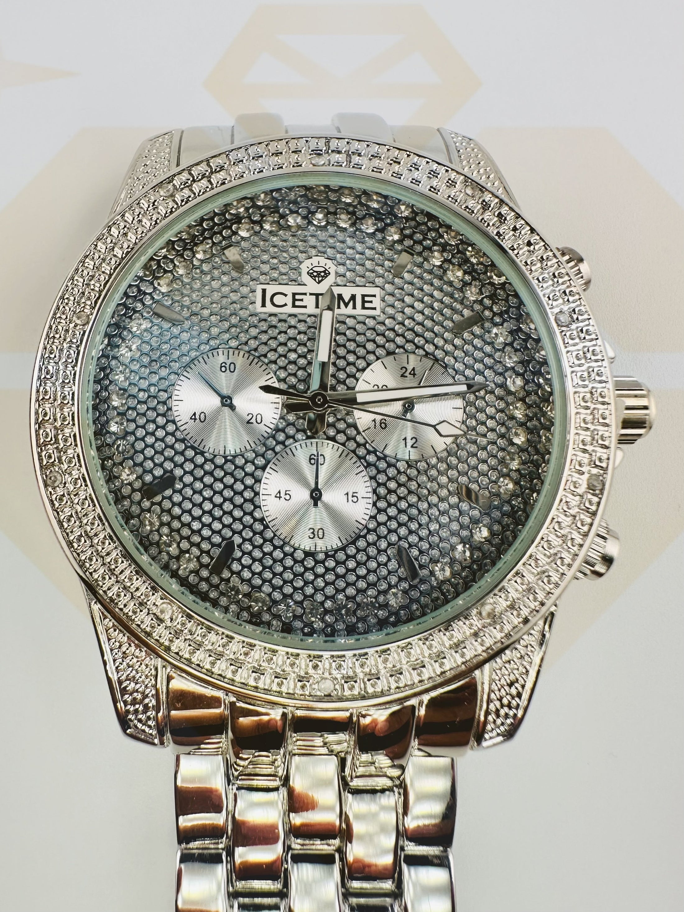 Real Diamond Watch for men, Stunning Natural diamond custom elegant gift for him, Christmas, Wedding Birthday Anniversary gift for men, Sale