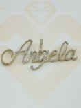 Load image into Gallery viewer, 10k solid gold Real Diamond Angela name pendant, personalized name pendant, custom jewelry, FREE Appraisal, Birthday Christmas Anniversary
