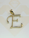 Load image into Gallery viewer, 10k Solid Gold E Initial Real Diamond Charm | E Diamond Letter Pendant | Personalized Gift for Her/Him | Christmas Present Custom Initials
