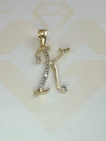 Load image into Gallery viewer, K Initial | 10k Real Gold | Diamond Letter | personalized Initial Charm | Real Diamond Name Necklace | For Her | For Him | Christmas Gift
